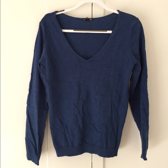 H&M Navy V-neck Sweater