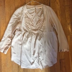 Rebecca Taylor Blush Silk Blouse Size 6
