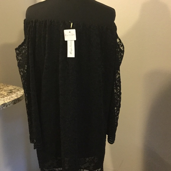 T-Bags Los Angeles Lace Off The Shoulder Dress! - Picture 3 of 3