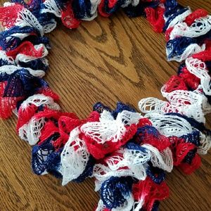 Handmade ruffled scarf