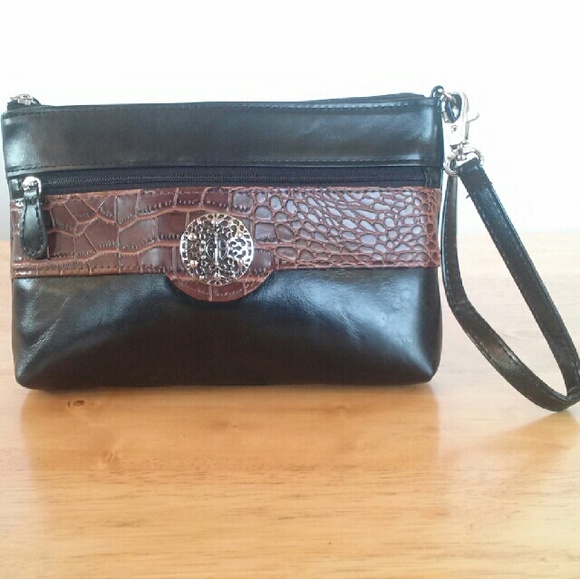 Giani Bernini Florentine Glazed Leather Wristlet