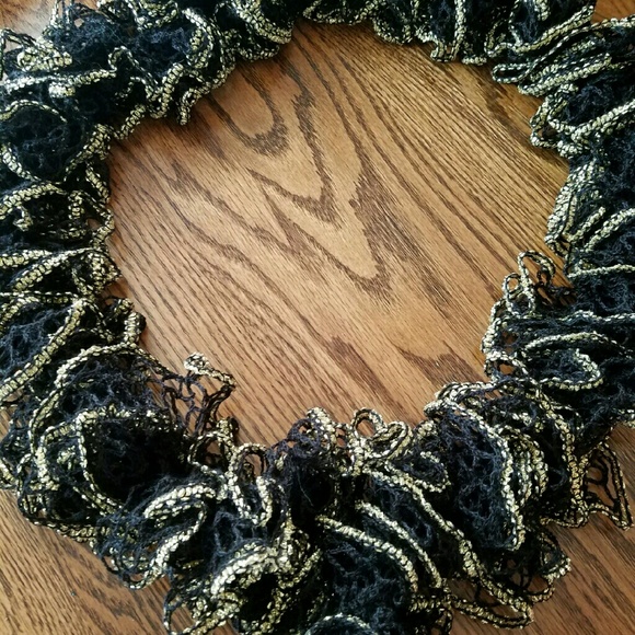 Handmade ruffled scarf