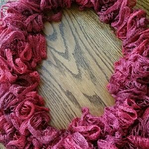Handmade ruffled scarf