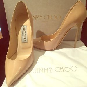 Jimmy Choo Nude Stiletto Pumps