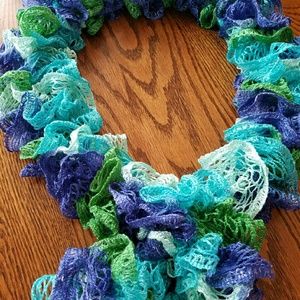 Handmade ruffled scarf
