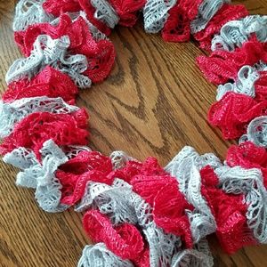 Handmade ruffled scarf