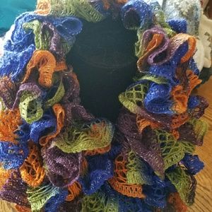 Handmade ruffled scarf