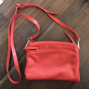 Cole Haan Pebble Leather Orange Crossbody