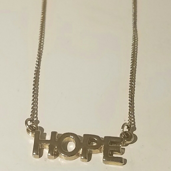 Gold Tone "HOPE" Necklace