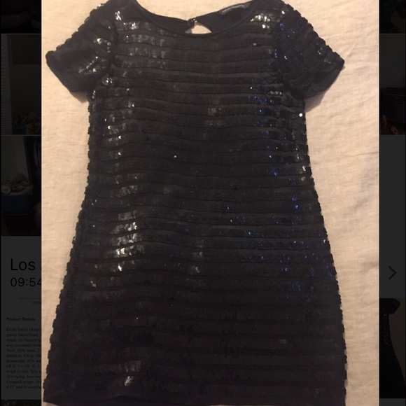 French Connection black sequin dress size 4