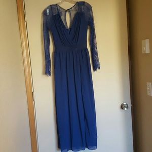 Formal blue lace dress