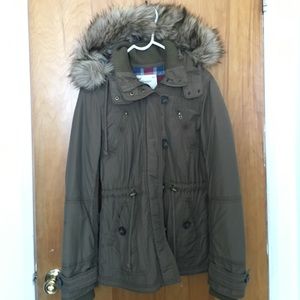 American Eagle Outfitters hooded convertible parka