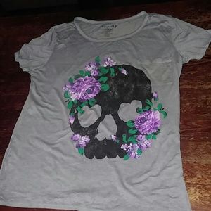 Skull and flower t-shirt