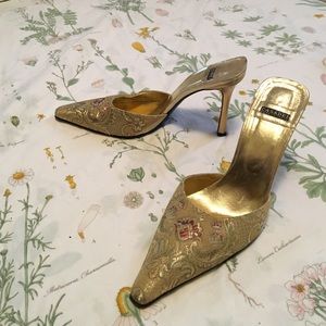 Casadei Embroidered Heeled Sandals