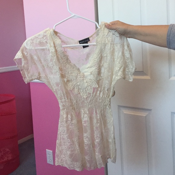 Beige Lace top