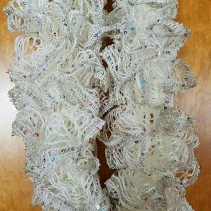 Handmade ruffled scarf