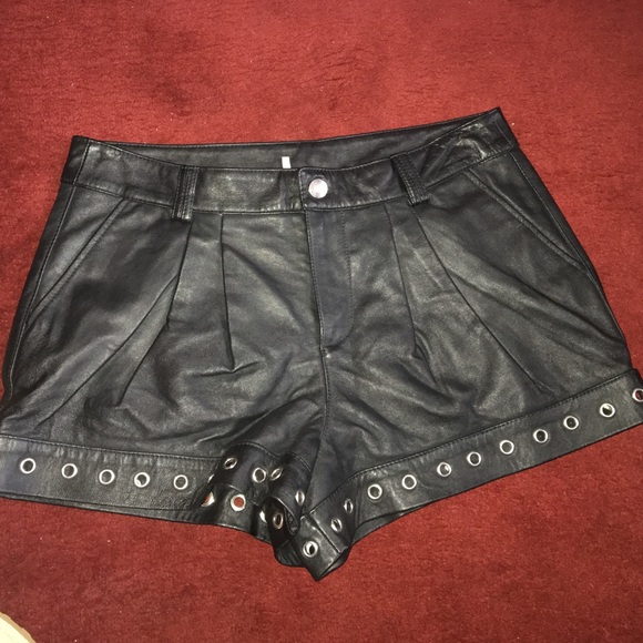 Urban Outfitters sparkle and fade leather shorts 4