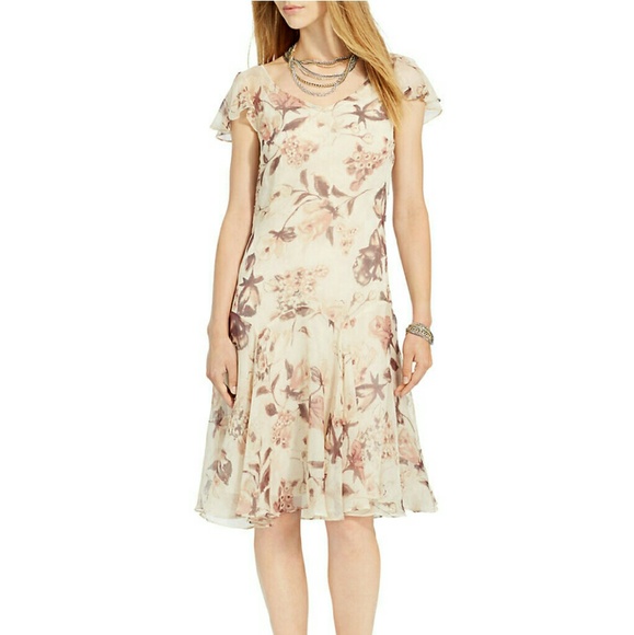 NEW Ralph Lauren SPRING drop waist floral Dress