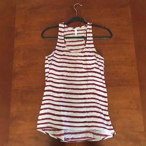 Xhilaration red/white striped tank top