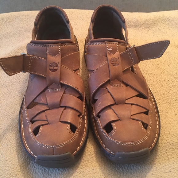 Timberland sandals new never worn camel color