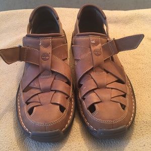 Timberland sandals new never worn camel color