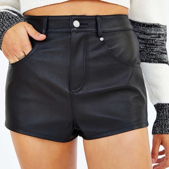 Urban Outfitters BDG black leather shorts 27 $199