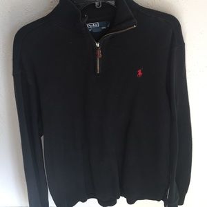 Black polo pull over