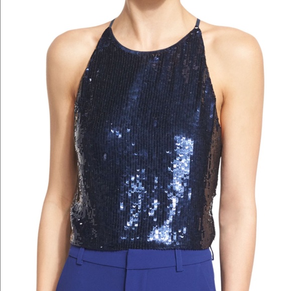 Sequined Cross Back Tank