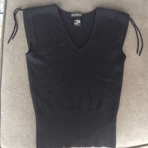 Bebe Black Cashmere Sweater Vest
