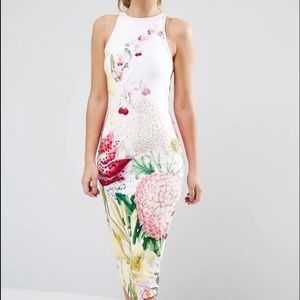 Ted Baker Encyclopedia floral midi dress size 2