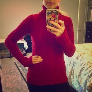 Express Red Turtleneck Sweater Size Small