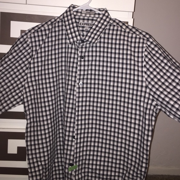 Men's Express plaid button down.