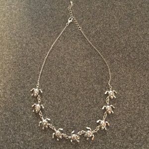 Turtles!! Silver adjustable necklace