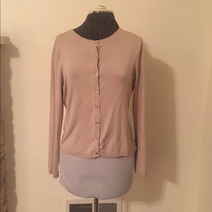 Tan Silk Cardigan
