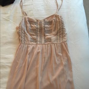 American eagle blush dress with beading on top
