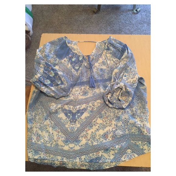 Plus Size Women's blue blouse 2x