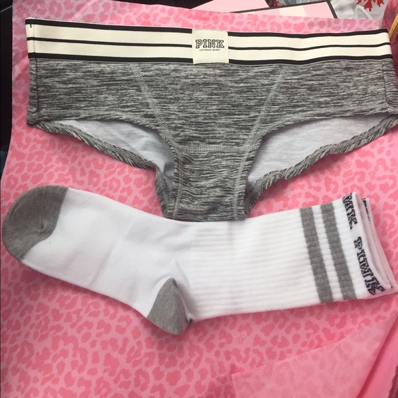 PINK Victoria's Secret Other - VS PINK PANTY AND CREW SOCK BUNDLE