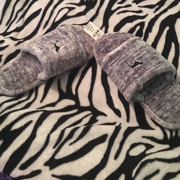 Pink VS bed room slippers