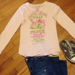 Lucky Brand Long Sleeve Graphic Tee, Sz M
