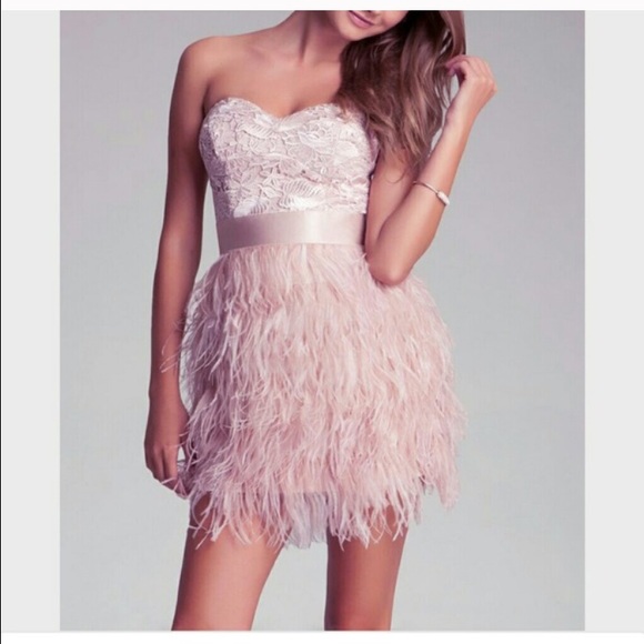 bebe Dresses & Skirts - Bebe Feather Dress