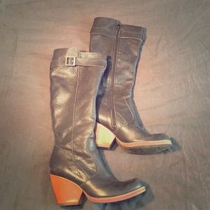 Black, leather boots