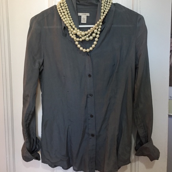 J crew silk blouse