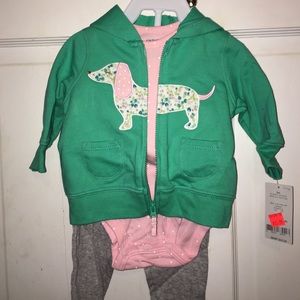 Carter's Infant Jacket/shirt/pant set