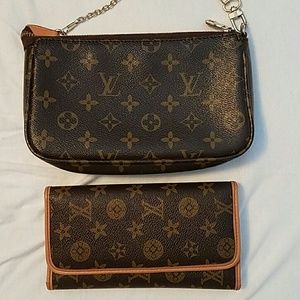 Brown Purse and Wallet