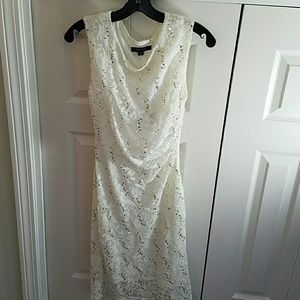 Brand new R&M Richards ivory and gold sequin dress
