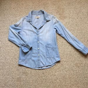 Light Blue Urban Outfitters Chambray Top