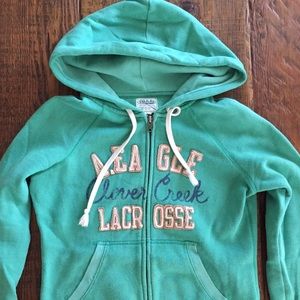 American Eagle Hooded Graphic Zip-Up