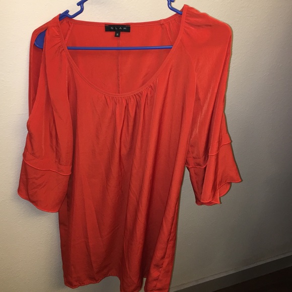 Burnt Orange Dress with Cutout Sleeves