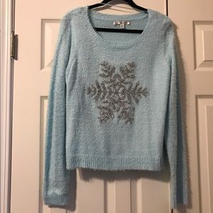 Laura Conrad soft sweater with snowflake, L, NWOT