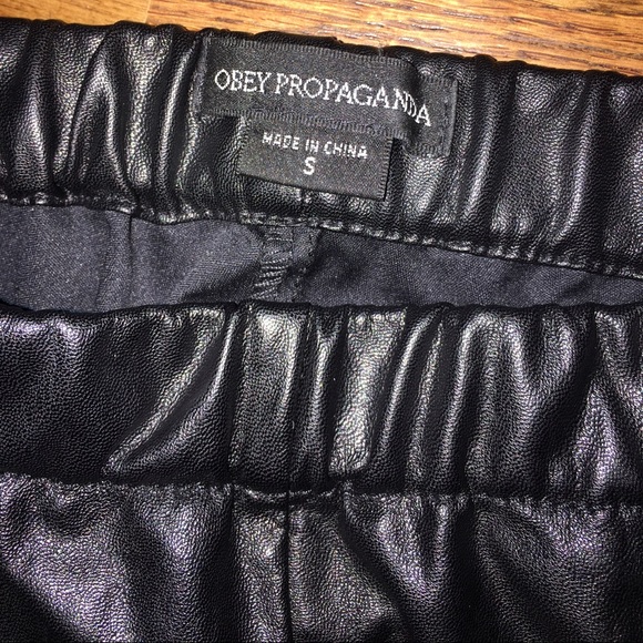 Obey propaganda LIMITED ADDITION leather joggers